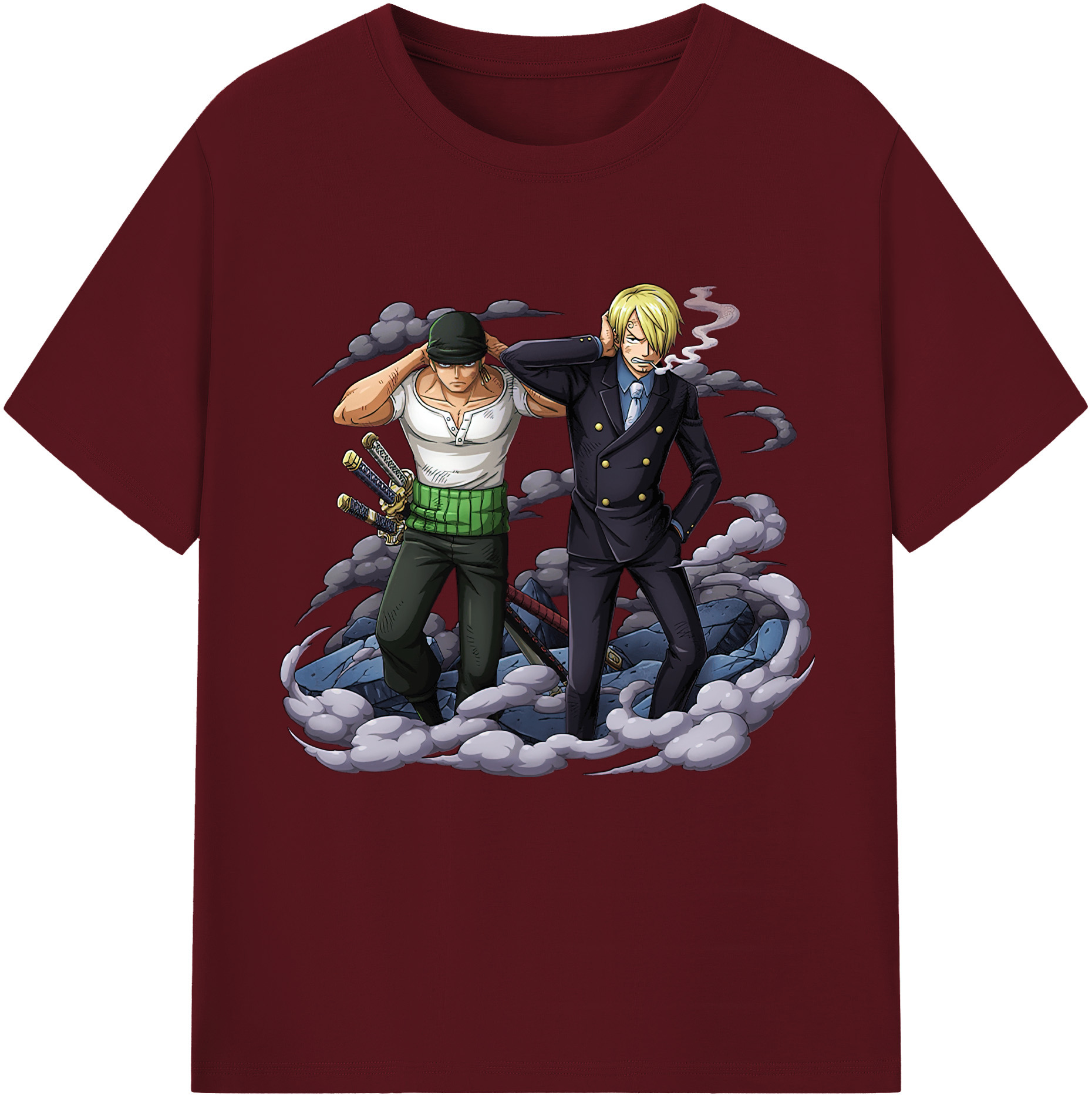 ワンピース サンジ ONE PIECE Sanji 綿100％半袖Tシャツ（フロントプリント）